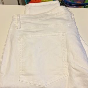 Loft plus white skinny jeans